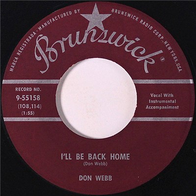 Don Webb - I'll Be Back Home / Little Ditty Baby download mp3 flac