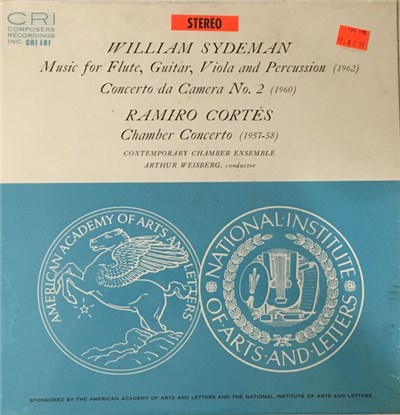 Arthur Weisberg, Contemporary Chamber Ensemble - Sydeman : Music for Flute, Guitar, Viola, Percussion - Concerto da Camera No. 2 / Cortes: Chamber Concerto download mp3 flac