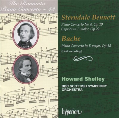 Sterndale Bennett, Bache, Howard Shelley, BBC Scottish Symphony Orchestra - Piano Concerto No 4, Op 19 / Caprice In E Major, Op 22 / Piano Concerto In E Major, Op 18 (First Recording) download mp3 flac