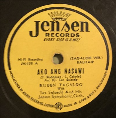Ruben Tagalog With Tex Salcedo And His Jensen Symphonic Orch. - Ako Ang Nasawi download mp3 flac