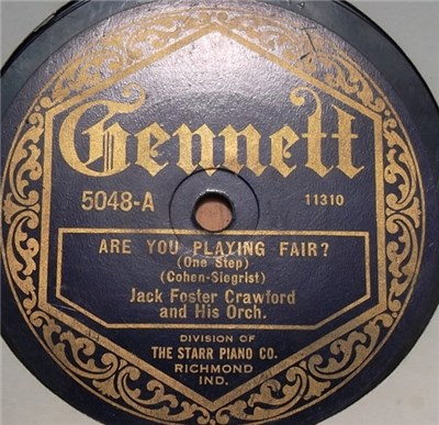 Jack Foster Crawford And His Orch. - Are You Playing Fair? / One More Dance download mp3 flac