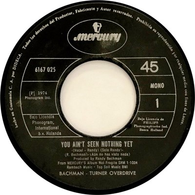 Bachman-Turner Overdrive - You Ain't Seen Nothing Yet = Aun No Has Visto Nada download mp3 flac
