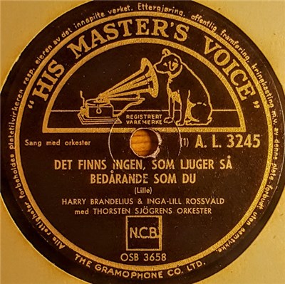 Harry Brandelius & Inga-Lill Rossvald / Harry Brandelius - Det Finns Ingen, Som Ljuger Så Bedårande Som Du / Rolling Home download mp3 flac