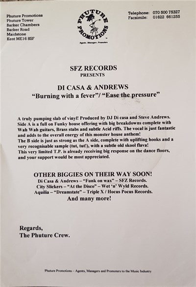 Di Casa & Andrews - Burning With A Fever / Ease The Pressure download mp3 flac