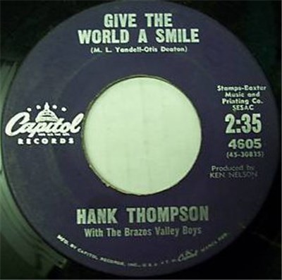 Hank Thompson With The Brazos Valley Boys - Hangover Tavern / Give The World A Smile download mp3 flac
