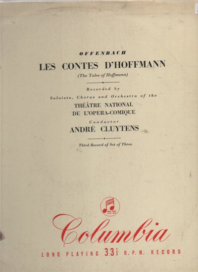 Offenbach, Soloists, Chorus And Orchestra Of The Théâtre National De L'Opera-Comique, André Cluytens, Henri Jamin - Les Contes D'Hoffmann download mp3 flac