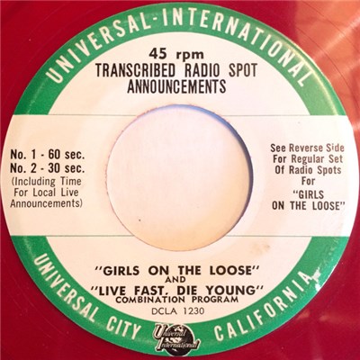 No Artist - Girls On The Loose / Live Fast, Die Young (Radio Spots) download mp3 flac