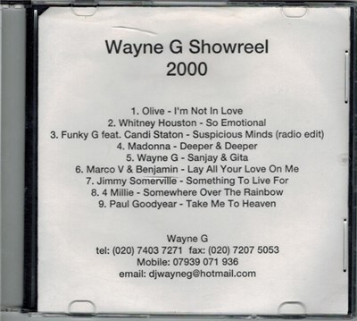 Wayne G - Showreel 2000 download mp3 flac