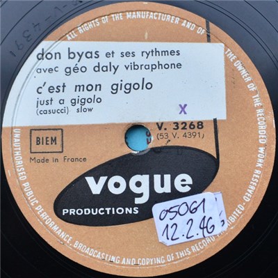 Don Byas Et Ses Rythmes Avec Géo Daly - C'est Mon Gigolo (Just A Gigolo) / Can't Help Lovin’ Dat Man download mp3 flac