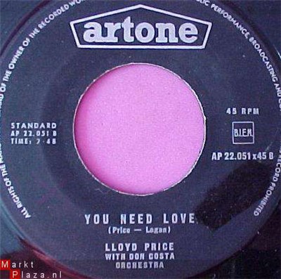 Lloyd Price With Don Costa Orchestra - Stagger Lee / You Need Love download mp3 flac