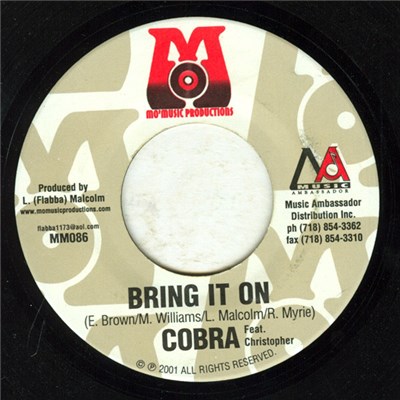 Cobra / Christopher - Bring It On / It's On download mp3 flac