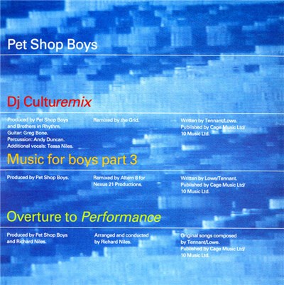 Pet Shop Boys - DJ Culturemix download mp3 flac