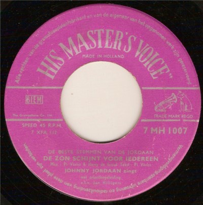 Johnny Jordaan - De Zon Schijnt Voor Iedereen / Johnny's Derde Potpourri download mp3 flac