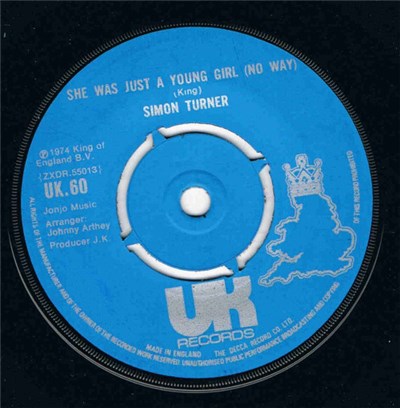 Simon Turner - She Was Just A Young Girl (No Way) / I'll Take Your Hand download mp3 flac