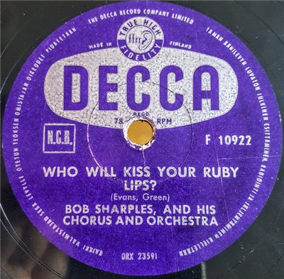 Bob Sharples And His Chorus And Orchestra - In The Middle Of An Island / Who Will Kiss Your Ruby Lips? download mp3 flac