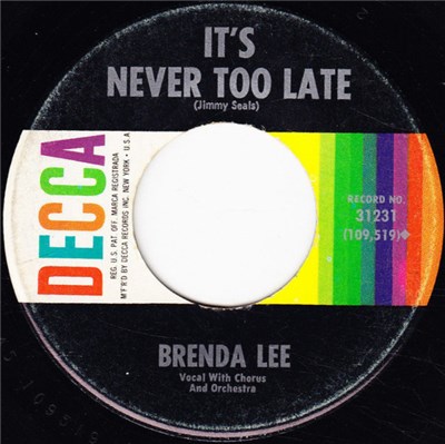Brenda Lee - It's Never Too Late / You Can Depend On Me download mp3 flac