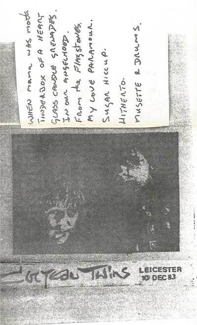 Cocteau Twins - Leicester University 10/12/83 download mp3 flac
