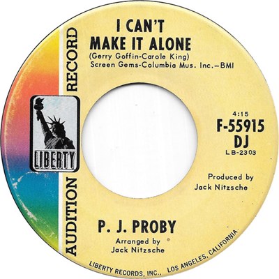 P.J. Proby - I Can't Make It Alone download mp3 flac