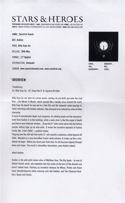 Audion - Billy Says Go download mp3 flac