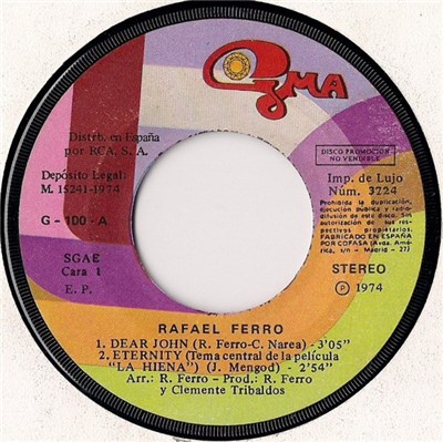Rafael Ferro - Dear John / Eternity / I Can't Believe It / Dime Que No Es Verdad download mp3 flac