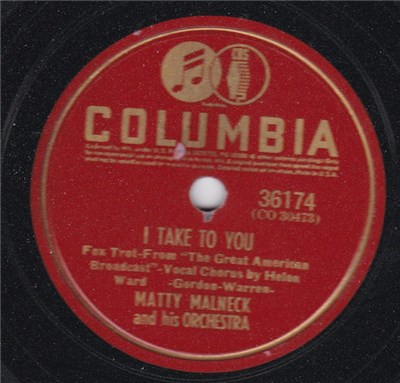 Matty Malneck And His Orchestra - I Take To You / Green Eyes download mp3 flac