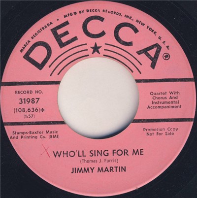Jimmy Martin - Who'll Sing For Me / Goodbye download mp3 flac