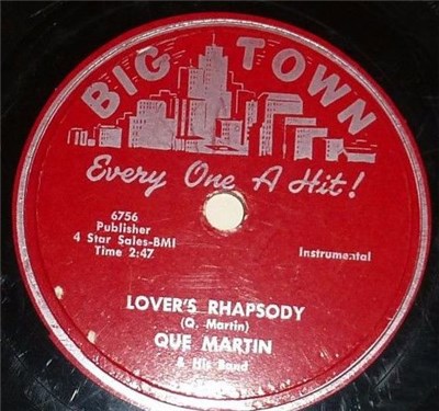 Que Martin & His Band - Lover's Rhapsody / Work With It download mp3 flac