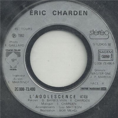 Charden - L'adolescence download mp3 flac