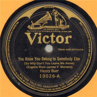 Henry Burr / Aileen Stanley - Billy Murray - You Know You Belong To Somebody Else (So Why Don't You Leave Me Alone) / When The Leaves Come Tumbling Down download mp3 flac
