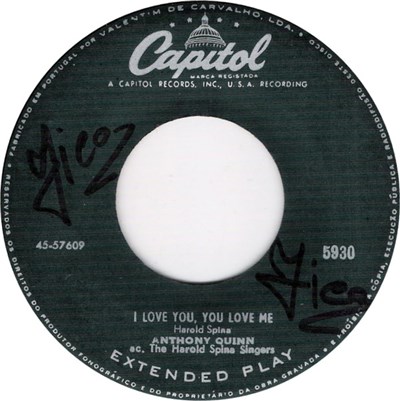 Anthony Quinn With The Harold Spina Singers - I Love You And You Love Me download mp3 flac