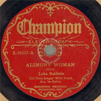 Luke Baldwin - Alimony Woman / Are You Tired Of Me Darling download mp3 flac