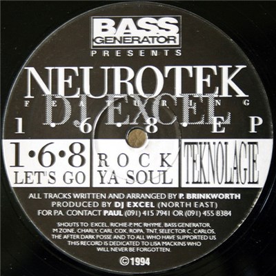 Neurotek Featuring DJ Excel - 1·6·8·EP download mp3 flac
