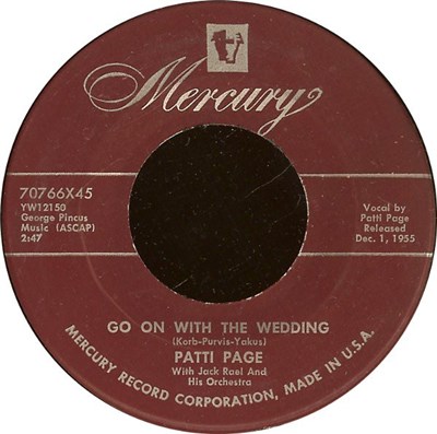Patti Page With Jack Rael And His Orchestra - Go On With The Wedding / The Voice Inside download mp3 flac