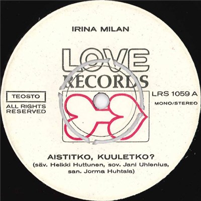 Irina Milan - Aistitko, Kuuletko? download mp3 flac