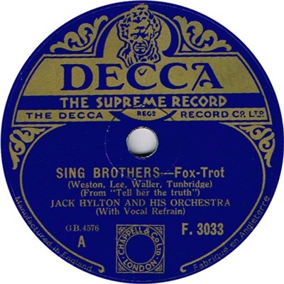 Jack Hylton And His Orchestra - Sing Brothers / Hoch Caroline download mp3 flac