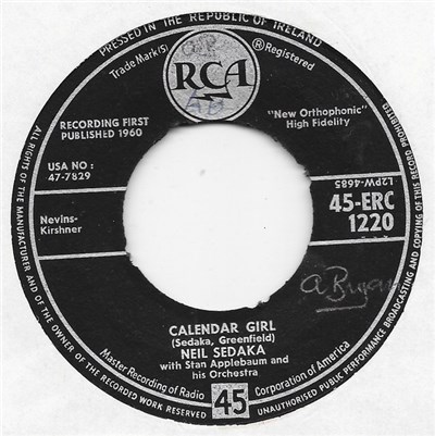 Neil Sedaka With Stan Applebaum And His Orchestra - Calendar Girl / The Same Old Fool download mp3 flac
