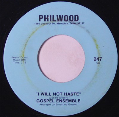 Gospel Ensemble - I Will Not Haste download mp3 flac