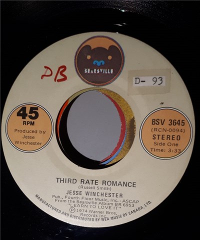 Jesse Winchester - Third Rate Romance / Mississippi, You're On My Mind download mp3 flac