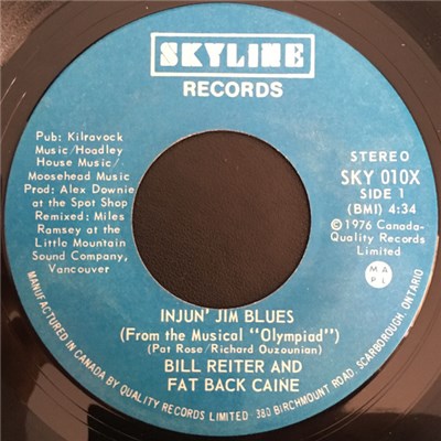 Bill Reiter and Fat Back Caine - Injun' Jim Blues / What's Wrong With A Dream download mp3 flac