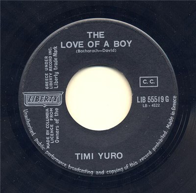 Timi Yuro - The Love Of A Boy / I Aint Gonna Cry No More download mp3 flac