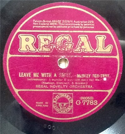 Regal Novelty Orchestra - Leave Me With a Smile / Marie download mp3 flac