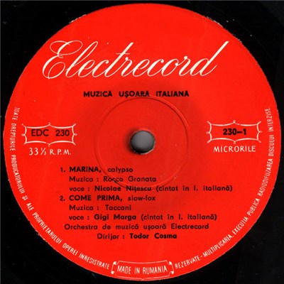 Orchestra de muzică ușoară Electrecord | Orchestra „Optimiștii“ - Sofia - Muzică Ușoară Italiană download mp3 flac
