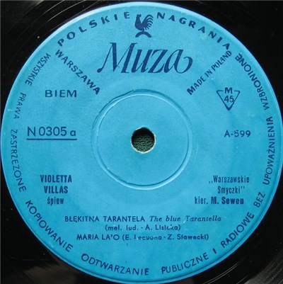 Violetta Villas, Warszawskie Smyczki , Kier. M. Sewen - Błękitna Tarantella download mp3 flac
