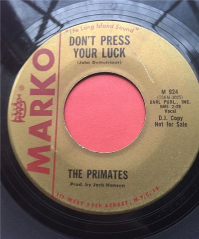 The Primates - Don't Press Your Luck / Cathy download mp3 flac
