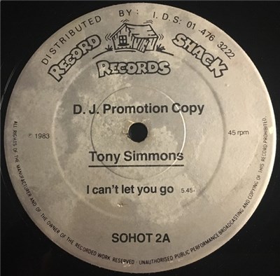 Tony Simmons - I Can't Let You Go download mp3 flac