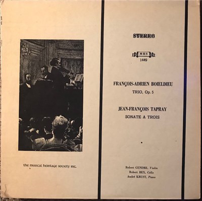 Boieldieu, Tapray, Robert Gendre, Robert Bex, André Krust - Trio, Op.5, Sonata A Trois download mp3 flac