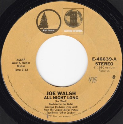 Joe Walsh / Gilley's "Urban Cowboy" Band - All Night Long / Orange Blossom Special / Hoedown download mp3 flac
