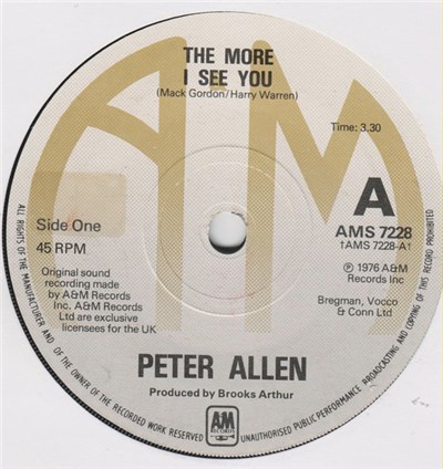 Peter Allen - The More I See You download mp3 flac