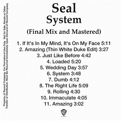 Seal - System (Final Mix And Mastered) download mp3 flac