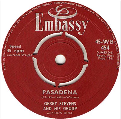 Gerry Stevens And His Group With Don Duke / Kim Davey - Pasadena / I've Told Every Little Star download mp3 flac